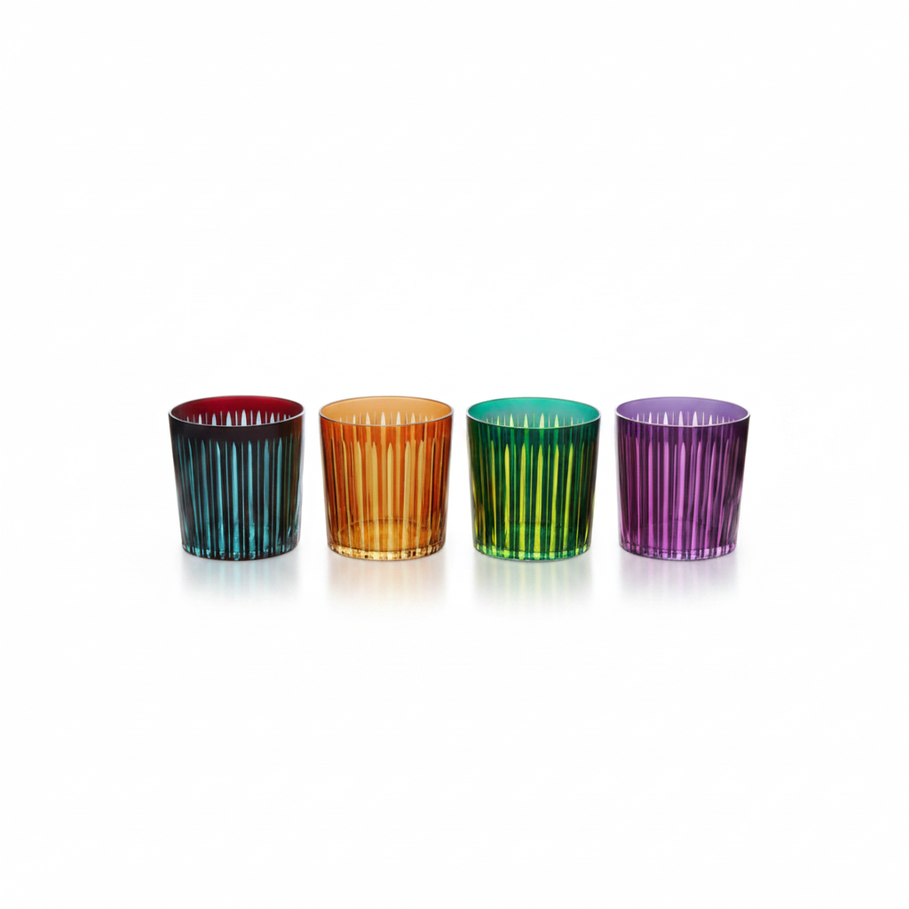 L'Objet Prism double old fashioned glasses, assorted, set of 4, view 2 | Cayen Home
