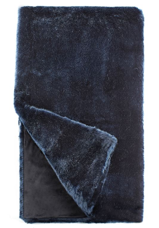 Sapphire blue mink throw, 60x72 | Cayen Home