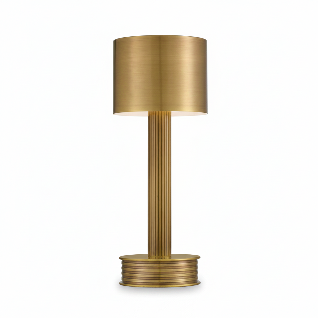 Currey & Co Traverse brass cordless table lamp | Cayen Home