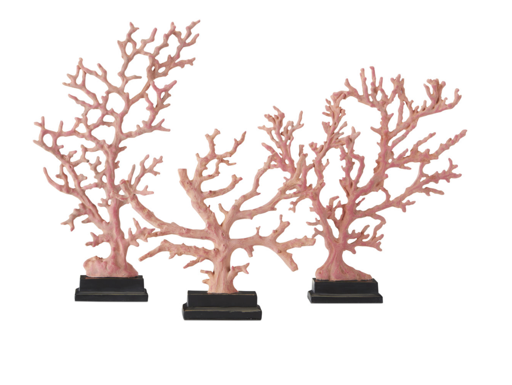 Currey & Co large red coral branches, set of 3 | Cayen Home