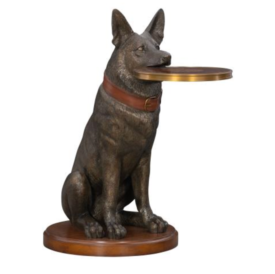 Maitland-Smith German Shepherd accent table | Cayen Home