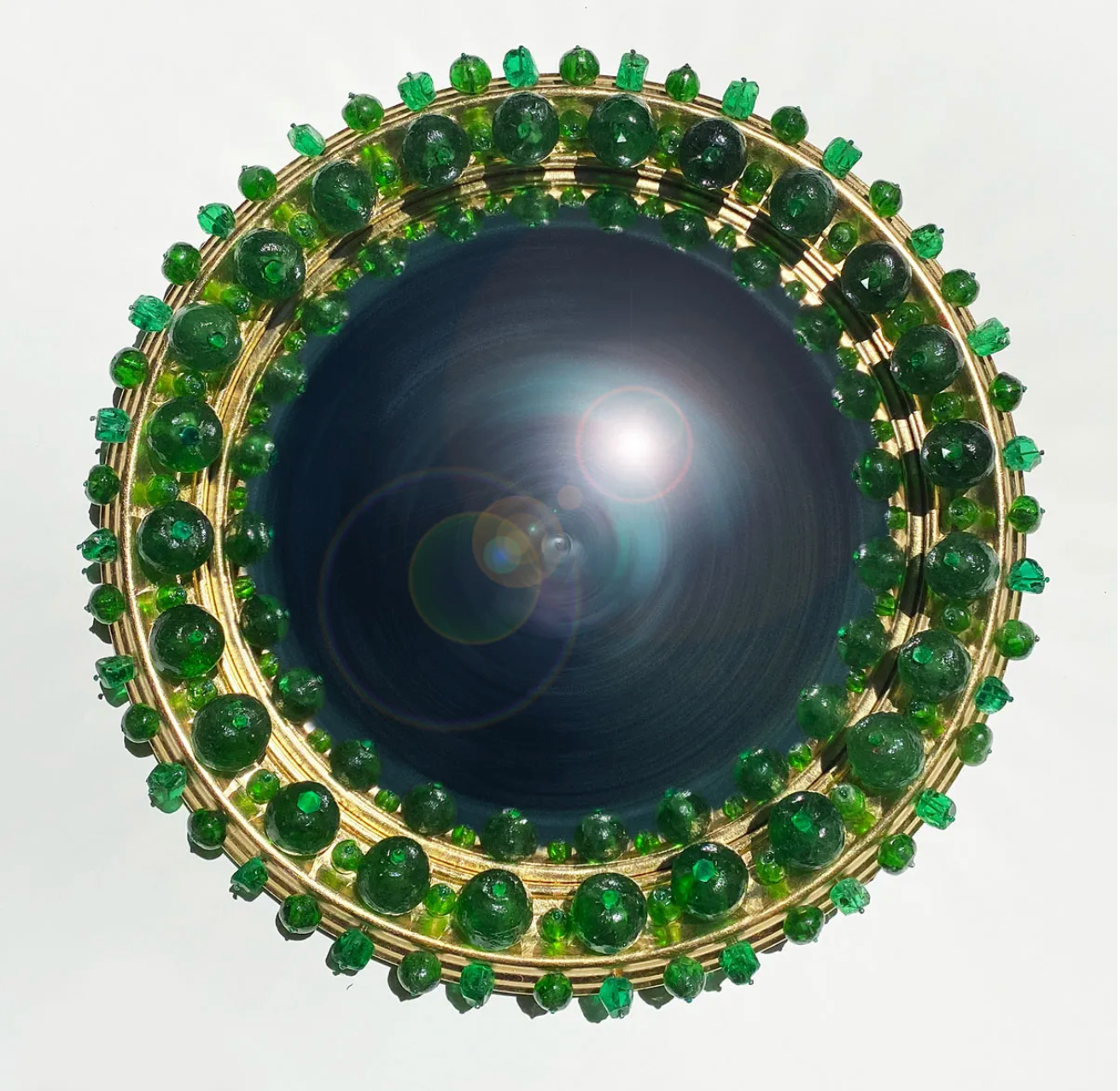 Mark Evans Muso emerald convex mirror | Cayen Home