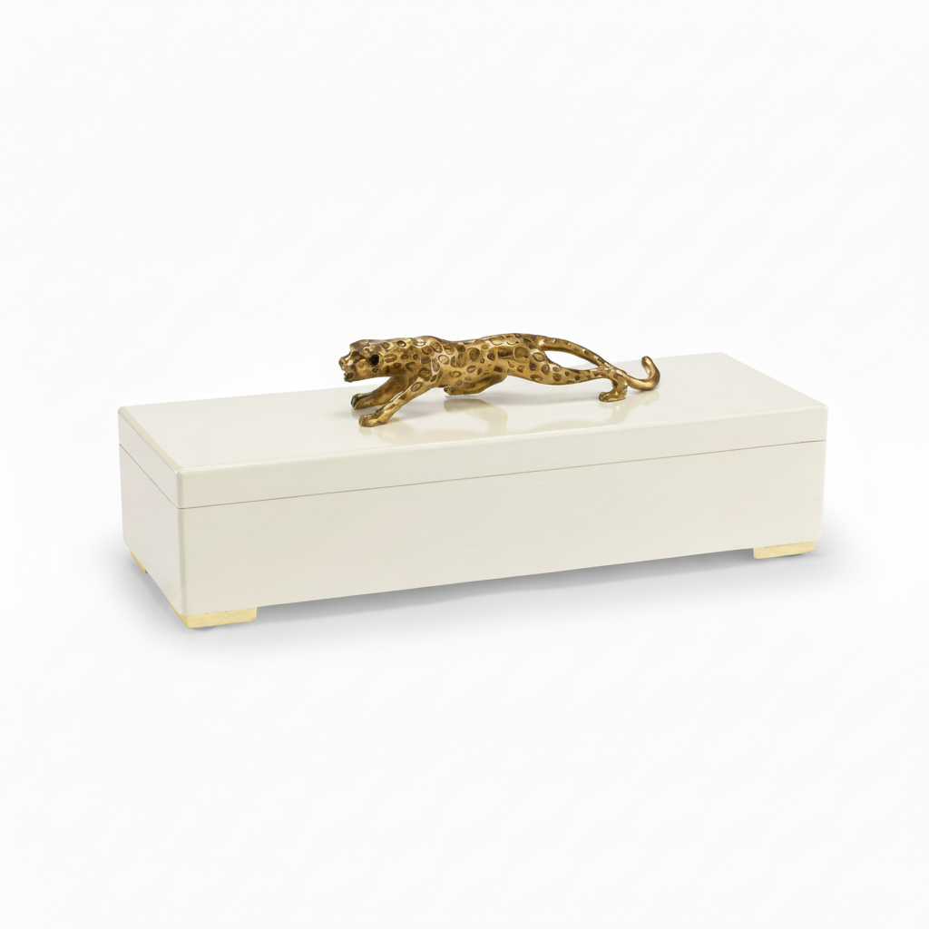 Chelsea House cheetah box, cream | Cayen Home