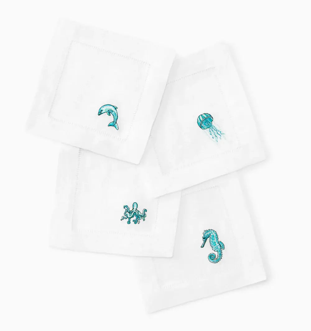 Sferra Amalfi cocktail napkins, set of 4 | Cayen Home
