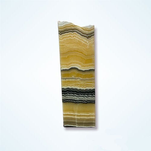 Zebra aragonite prism lamp, rustic edge, view 3 | Cayen Home