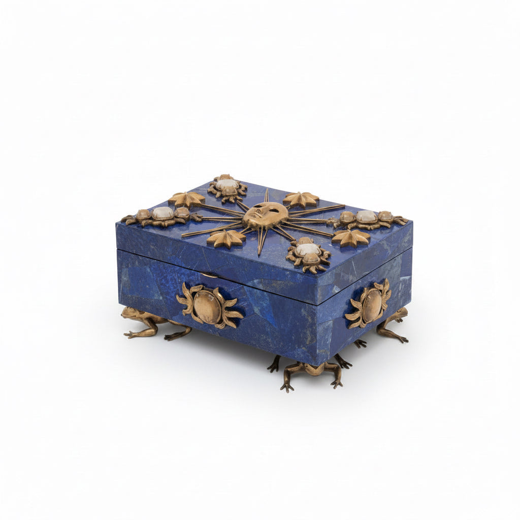 Maitland-Smith Roi Soleil jeweled box, view 4 | Cayen Home
