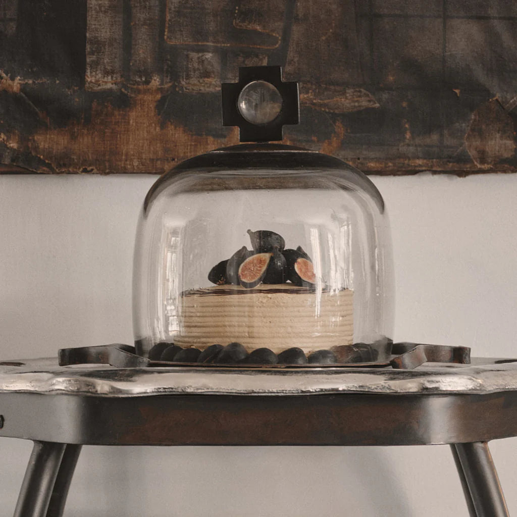 Jan Barboglio Pastelera Bendita cake and cheese plate with dome, view 4 | Cayen Home