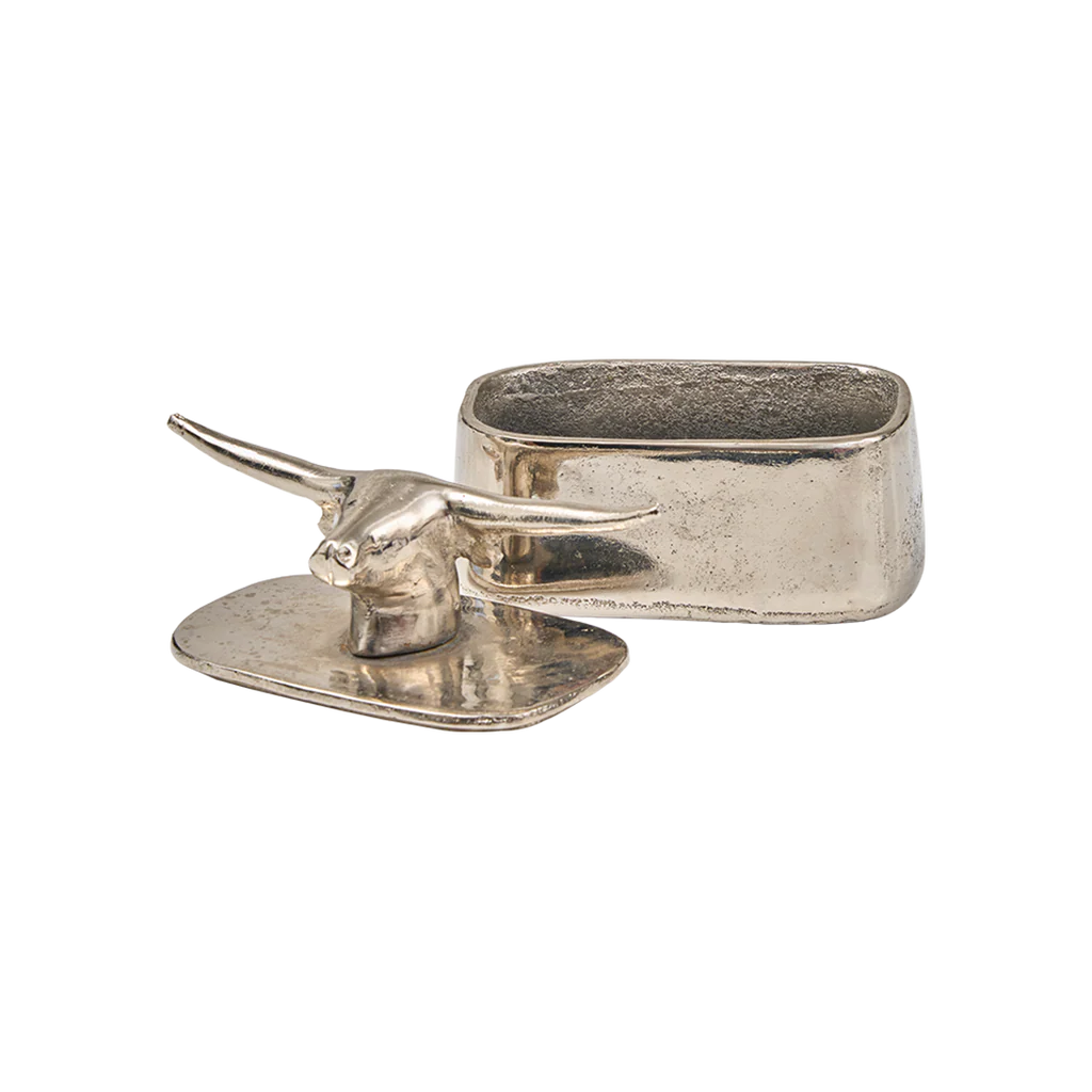 Jan Barboglio Premio Toro box, nickel, view 2 | Cayen Home