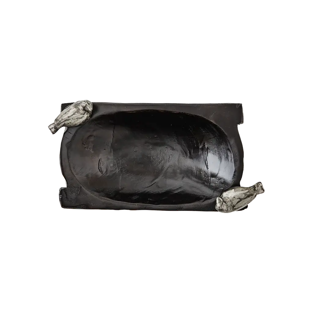 Jan Barboglio Chiquito Batea with 2 birds, wax-cast iron, view 5 | Cayen Home