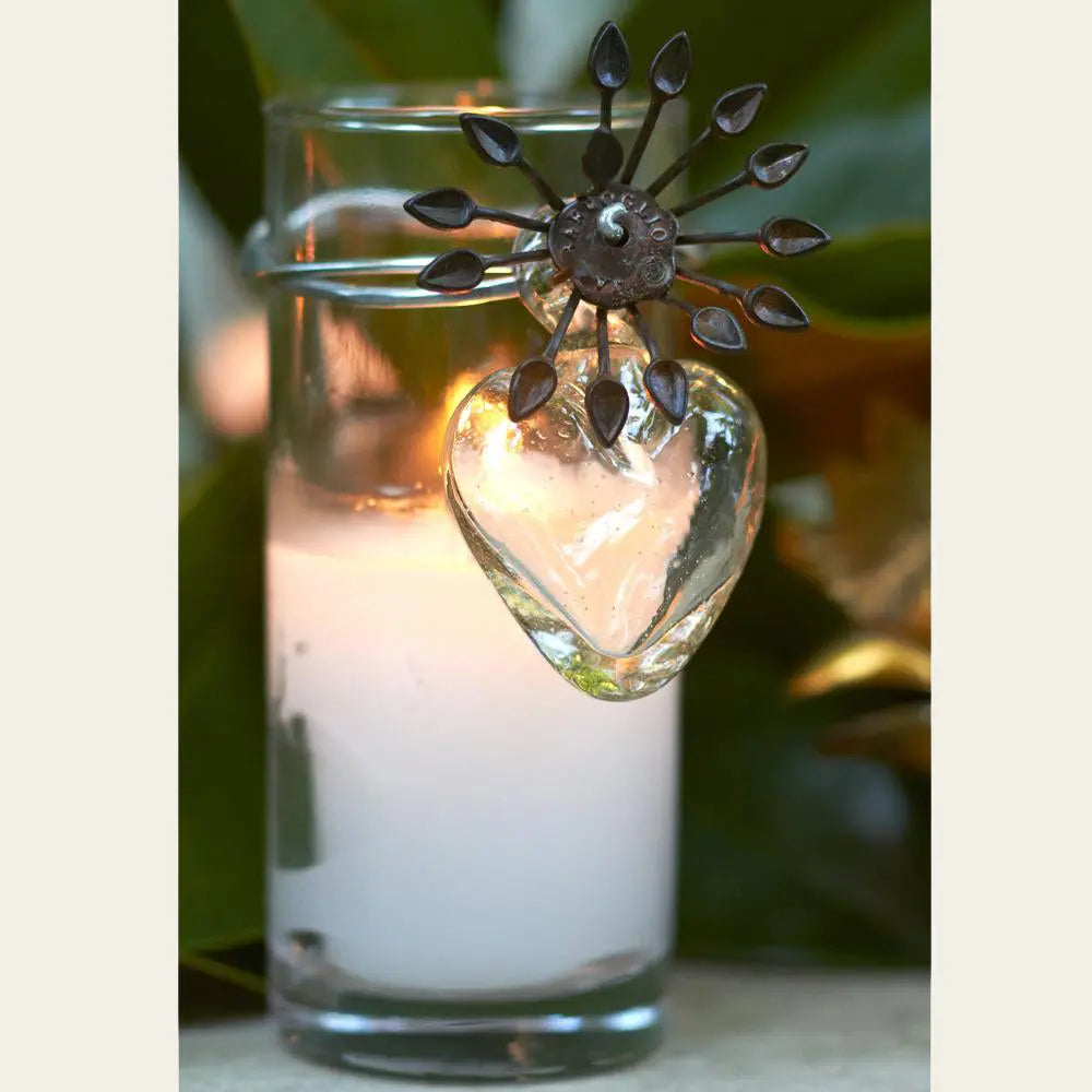 Jan Barboglio Adelita sacred heart candle, view 2 | Cayen Home