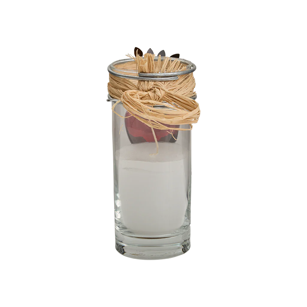 Jan Barboglio Adelita candle with red sacred heart, view 2 | Cayen Home