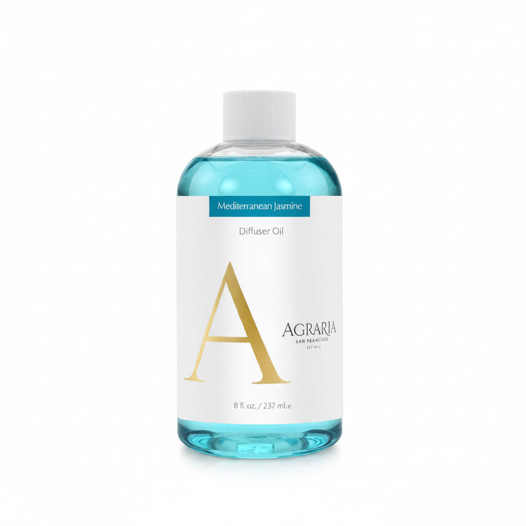 Agraria Mediterranean Jasmine diffuser refill, 8oz | Cayen Home