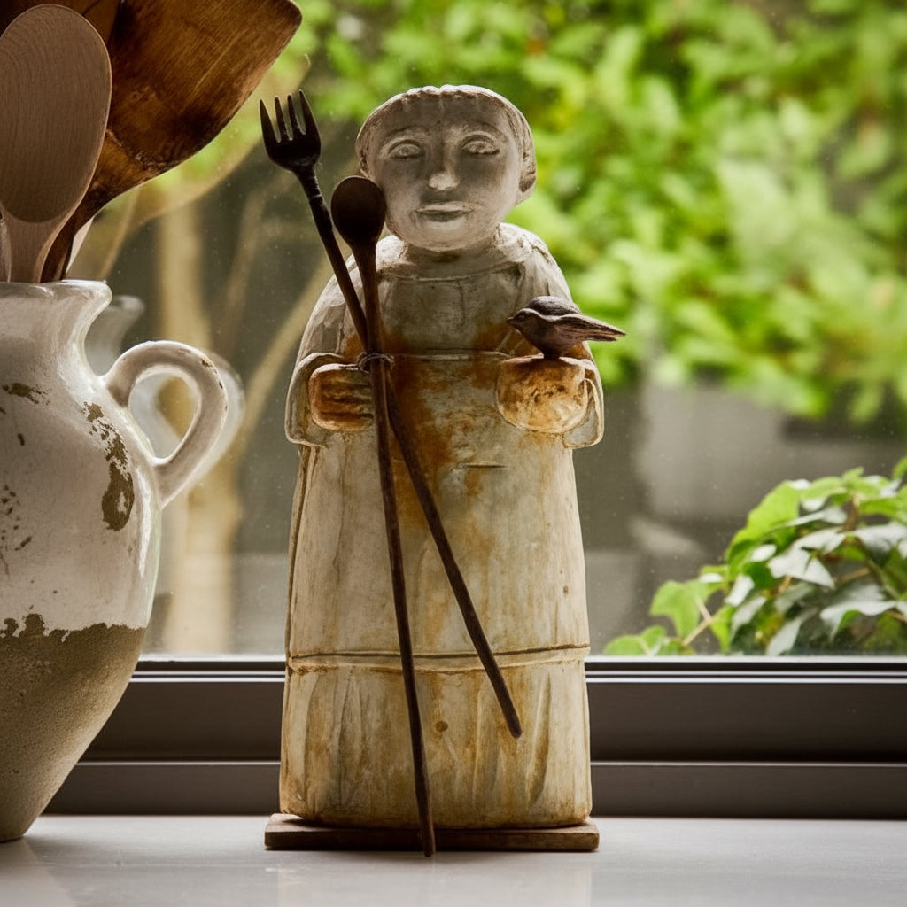Jan Barboglio San Pasqual statue, view 2 | Cayen Home