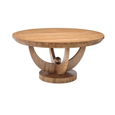 Maitland-Smith blonde finished round dining table | Cayen Home