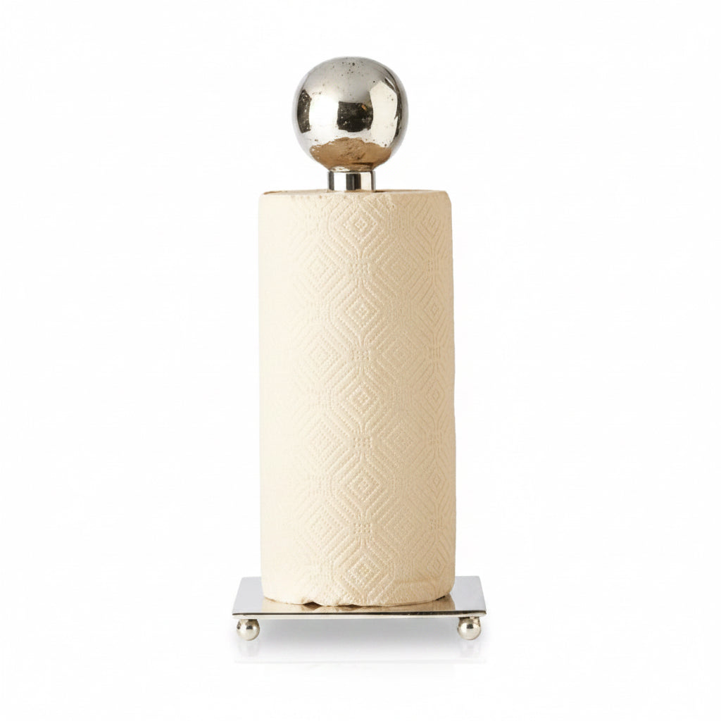 Jan Barboglio paper towel holder, nickel | Cayen Home