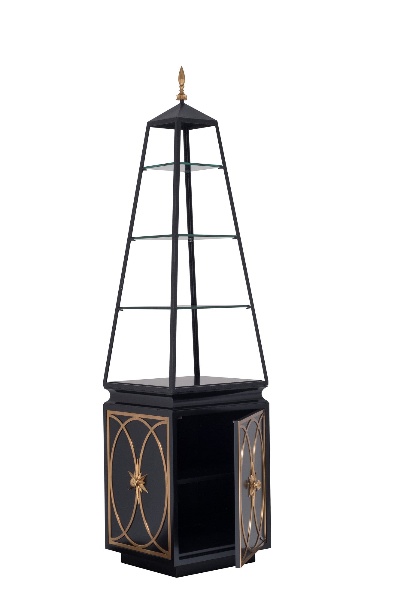 Maitland-Smith Cleopatra's Needle etagere, view 4 | Cayen Home
