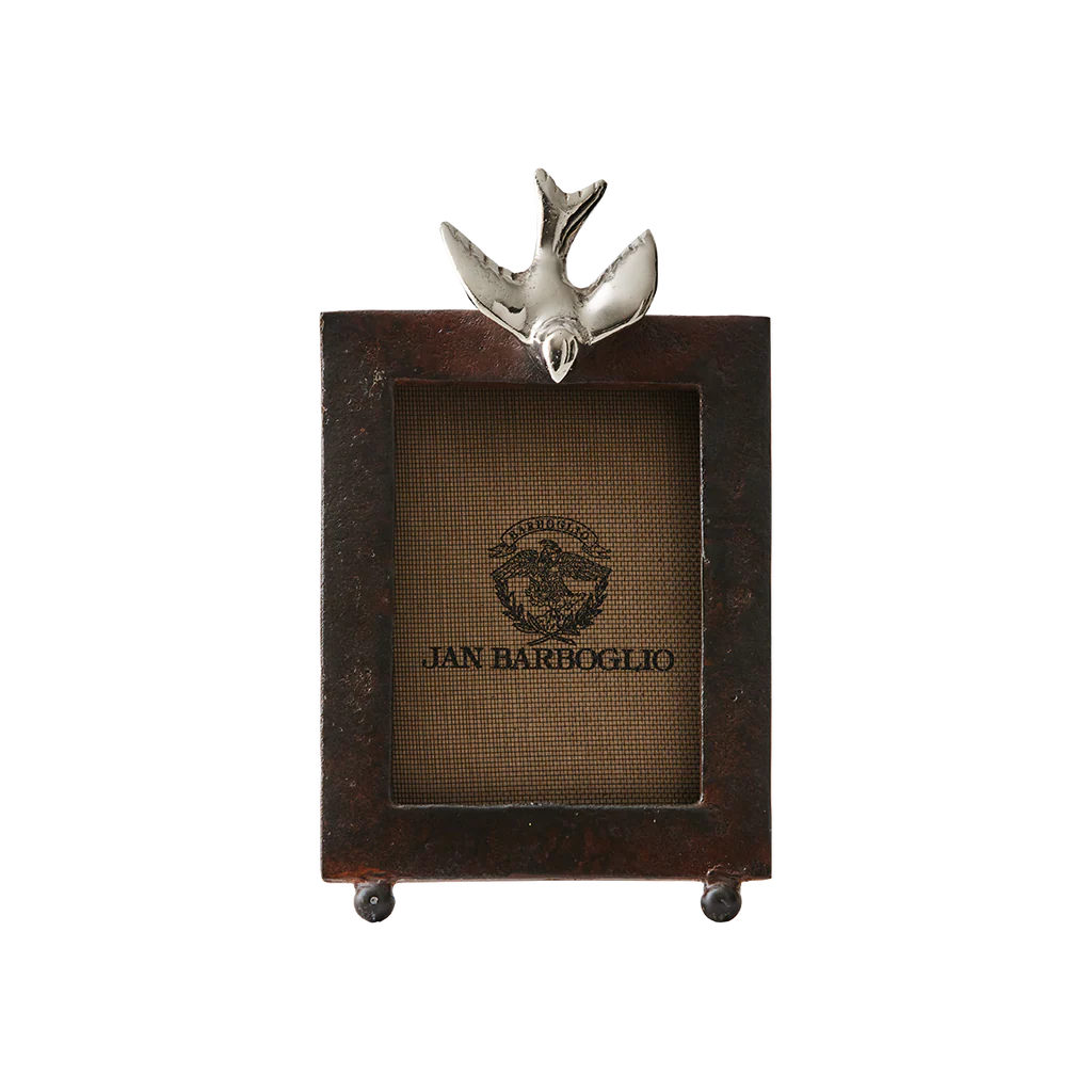 Jan Barboglio Golondrina frame with nickel bird, 5x7 | Cayen Home