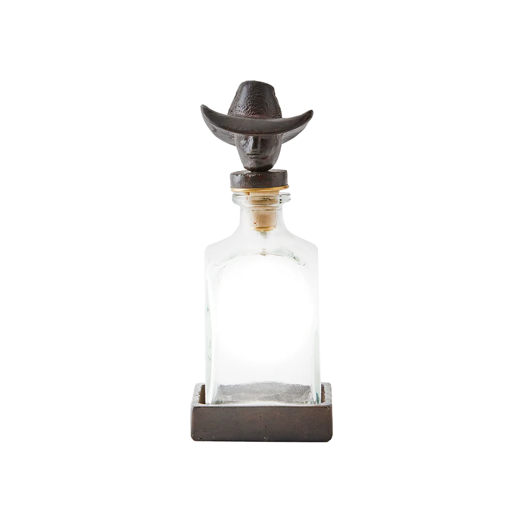 Jan Barboglio Vaquero decanter with cowboy head topper | Cayen Home