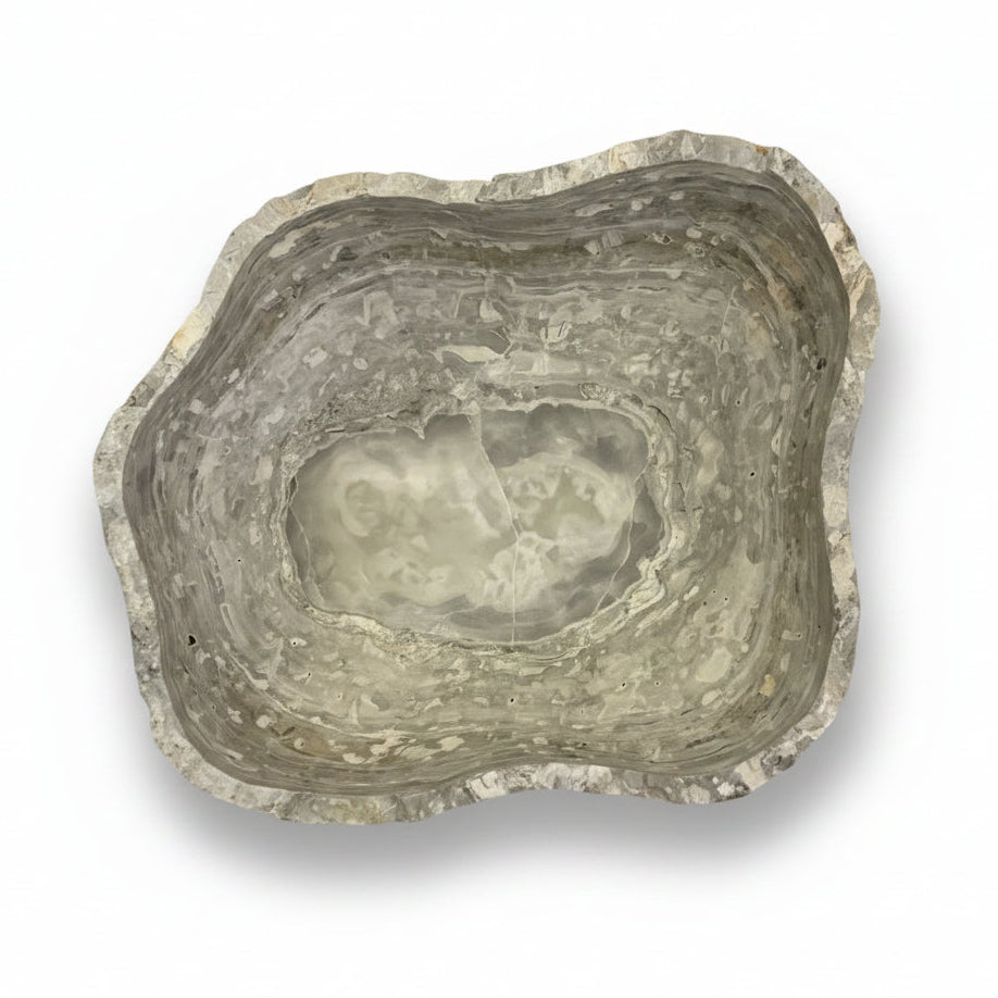 Gray aragonite bowl, C | Cayen Home