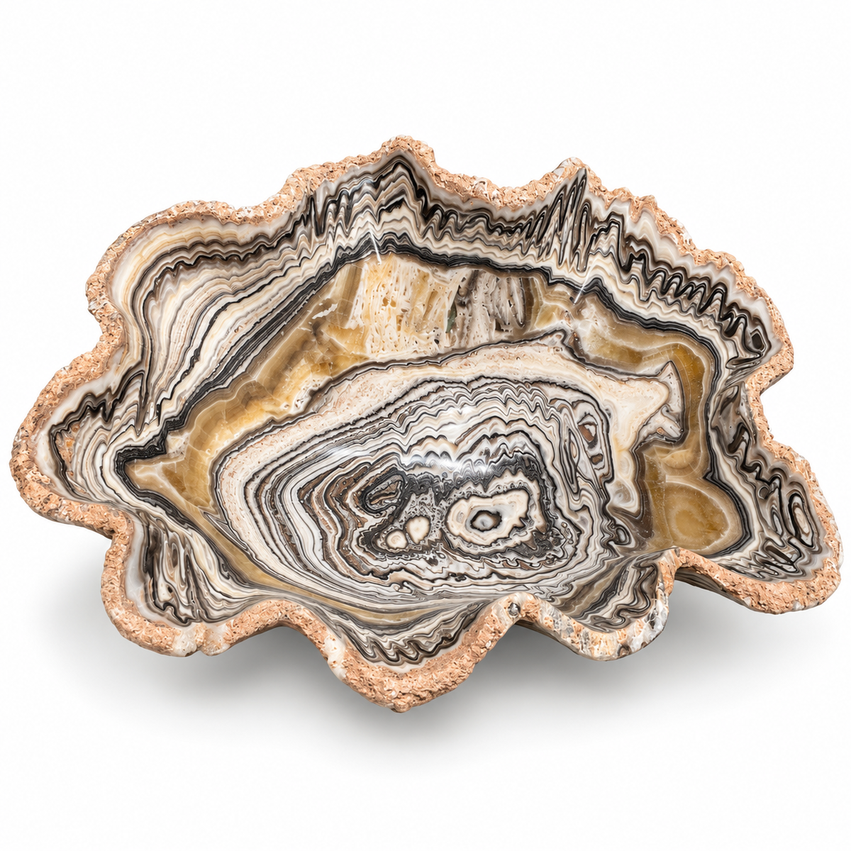Zebra Onyx Bowl 37x28x12cm