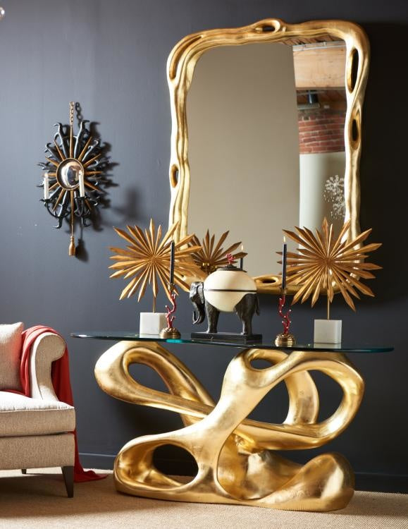 Maitland-Smith Biomorphic console table, view 2 | Cayen Home