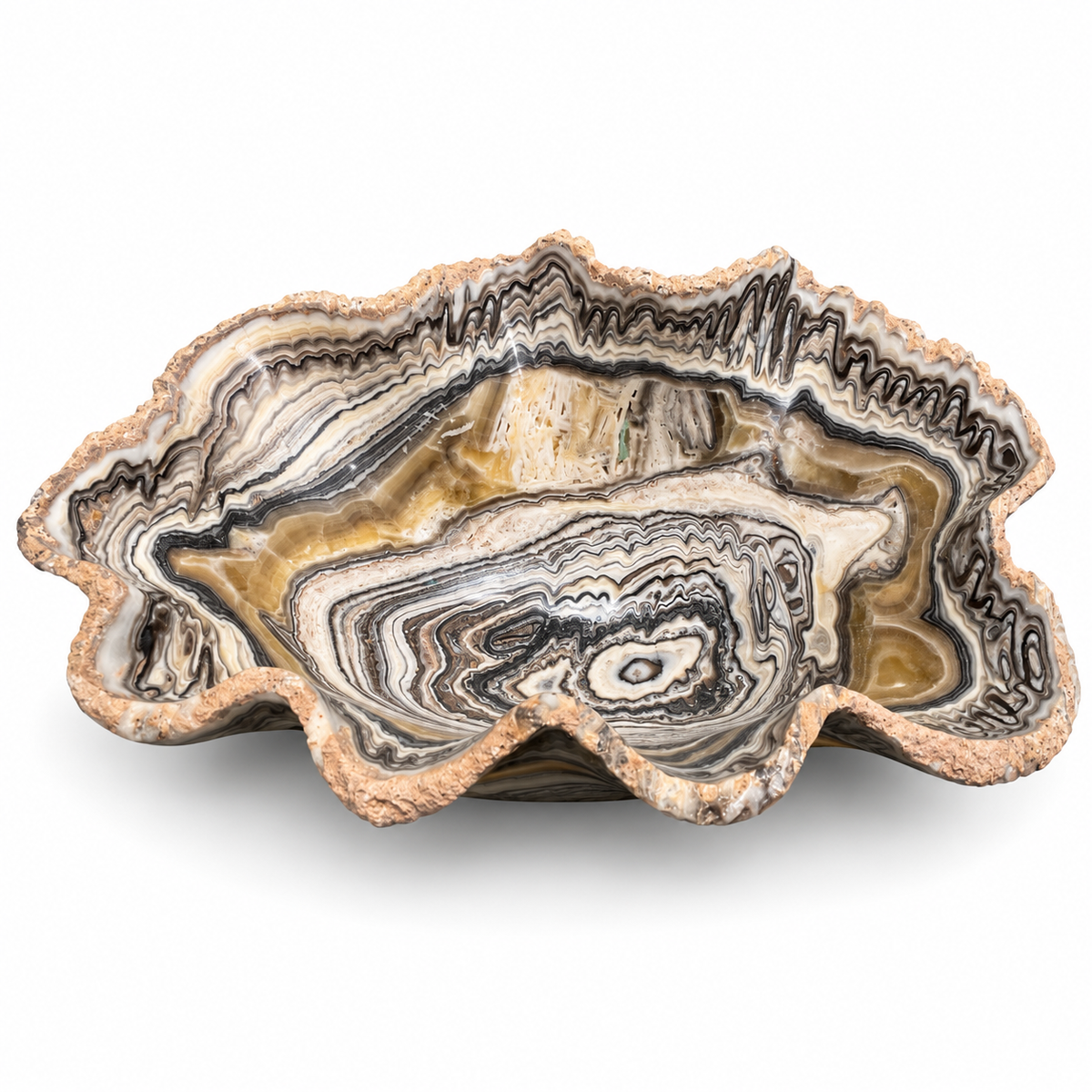 Zebra Onyx Bowl 37x28x12cm