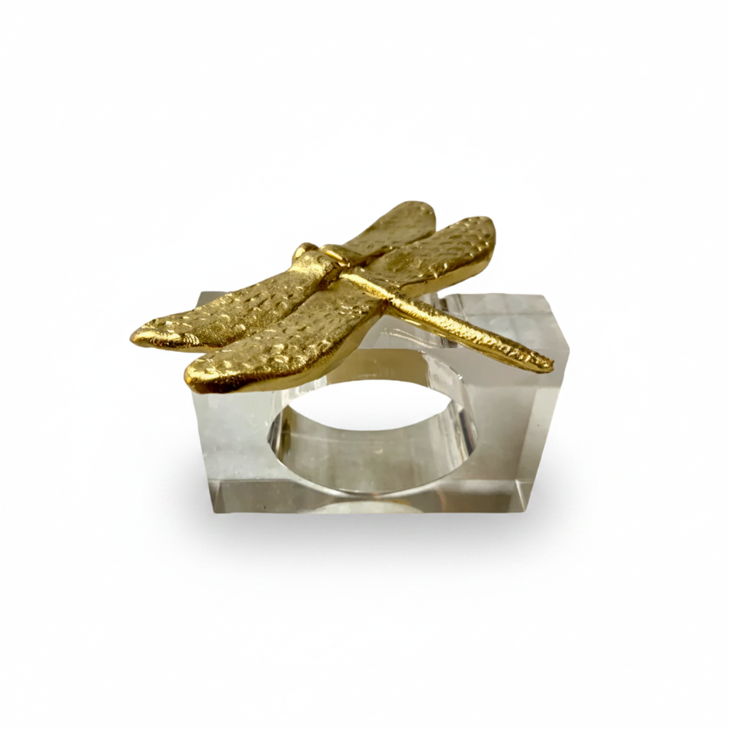 Southern Tribute dragonfly napkin rings, set of 4, view 2 | Cayen Home