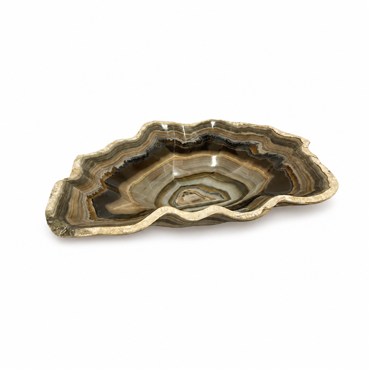Dark Multi Gray Onyx Bowl 40x27x9