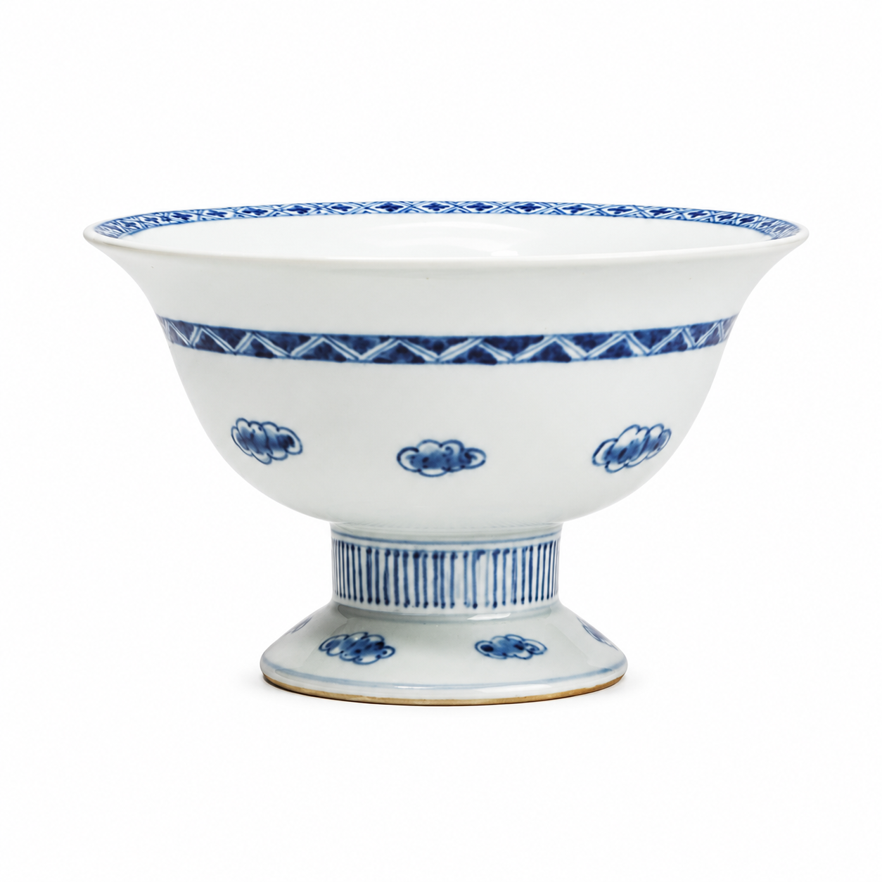 Vintage Chinese Porcelain Pedestal Bowl