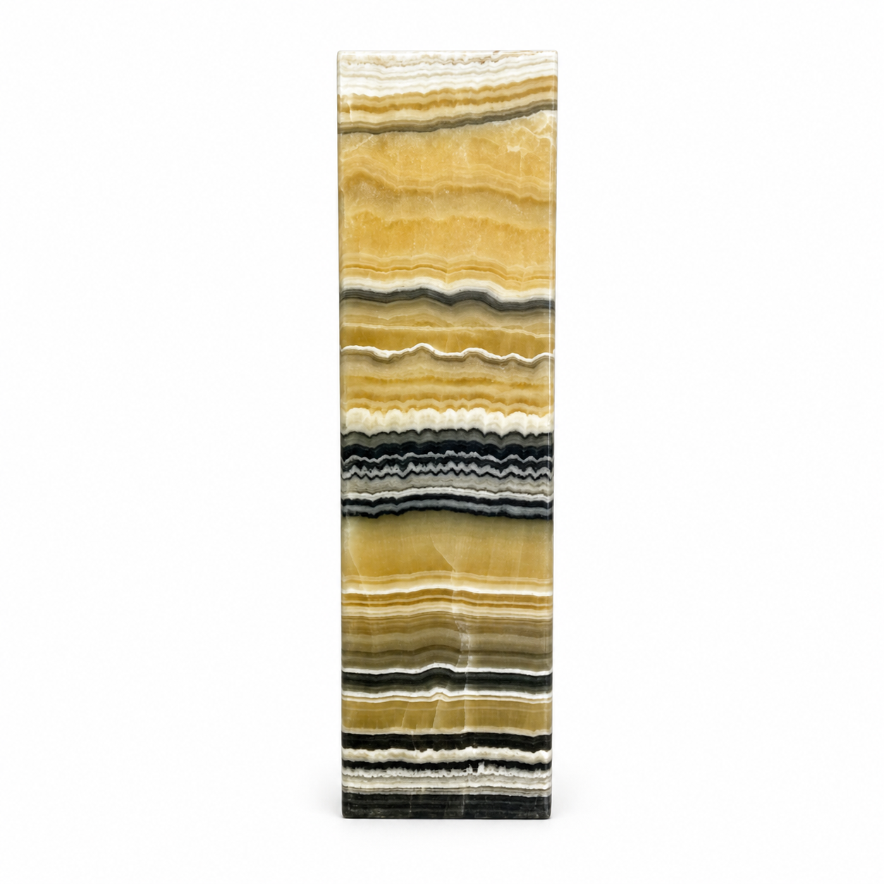 Zebra Onyx Prism Lamp rustic edge15x15x55