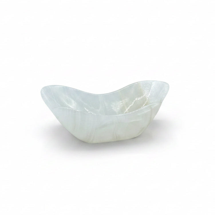 White Onyx Irregular Snack Bowl Polished 9-12-5cm
