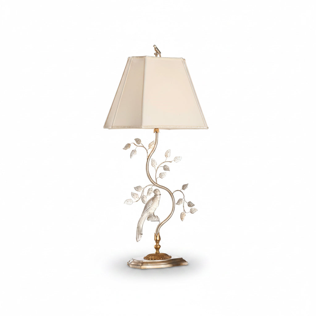 Chelsea House crystal bird lamp, left | Cayen Home