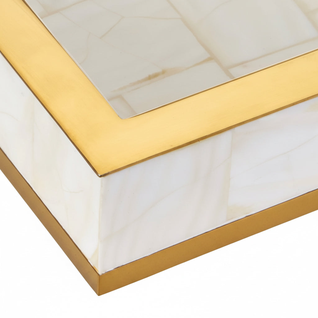 Currey & Co Casey mother of pearl small tray, view 2 | Cayen Home