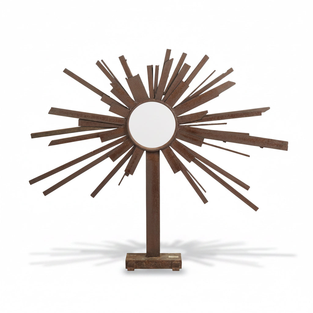 Robert Moore: Sunburst Iron Sculpture signed and dated 1988