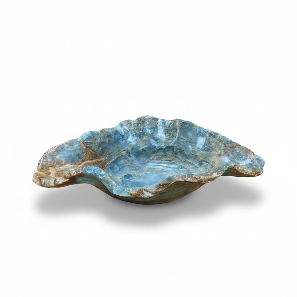 Extra Blue Onyx Bowl 50x36x14cm