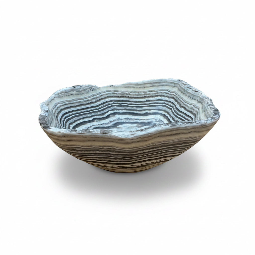 Zebra Onyx Bowl 33x25x14cm