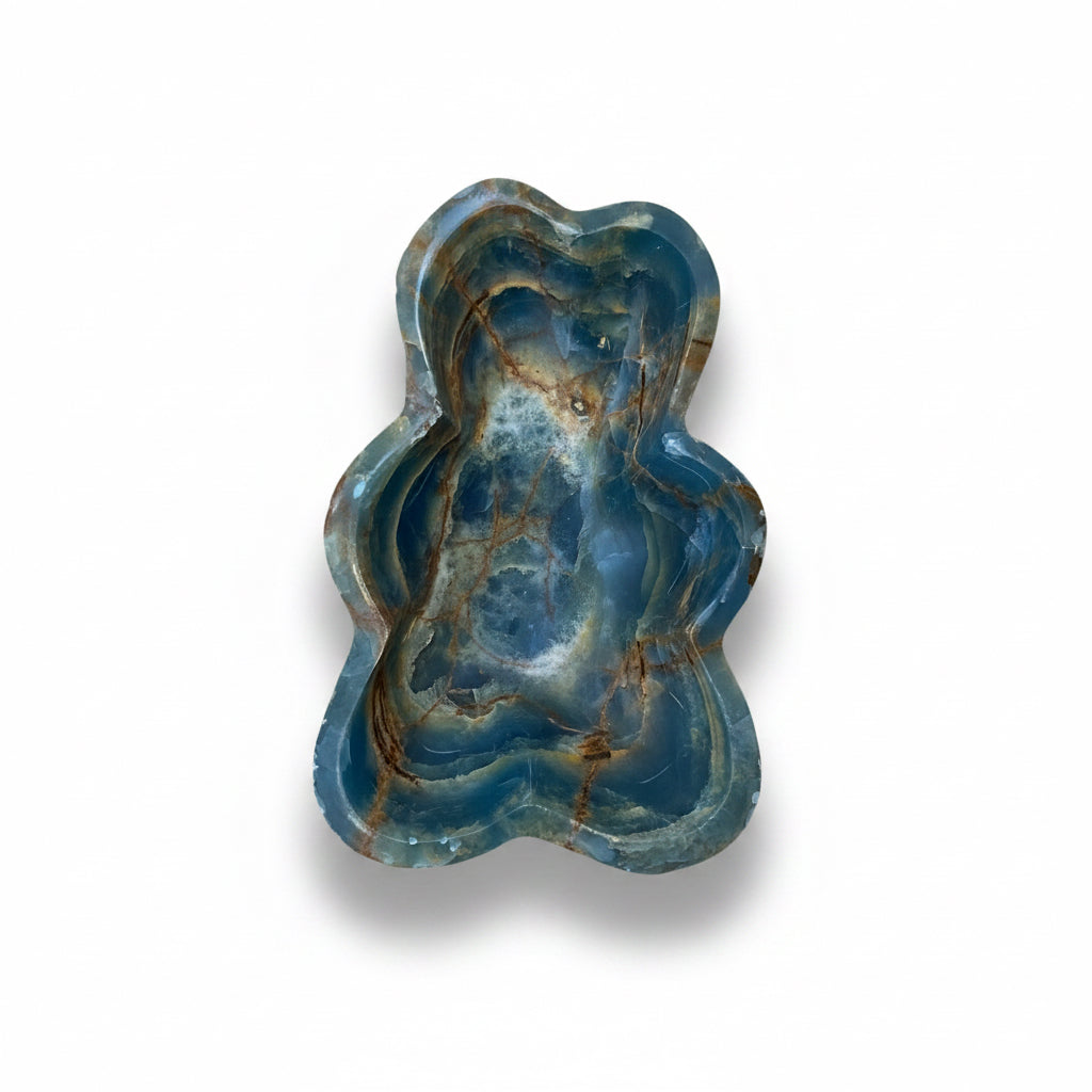 Blue Onyx Bowl, Organic Form
