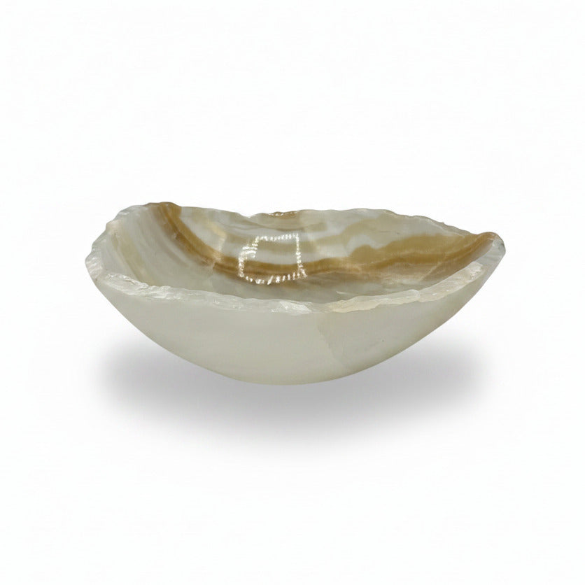 White Onyx Bowl Polished 20x15  8CM