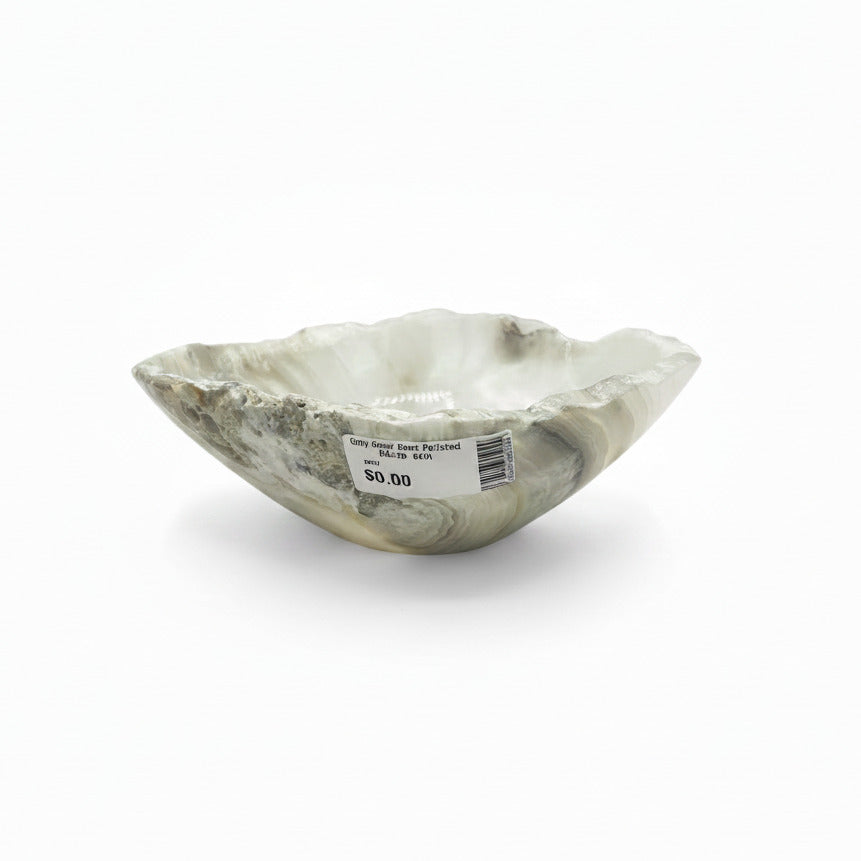 Gray Onyx Bowl Polished 20x15  8CM