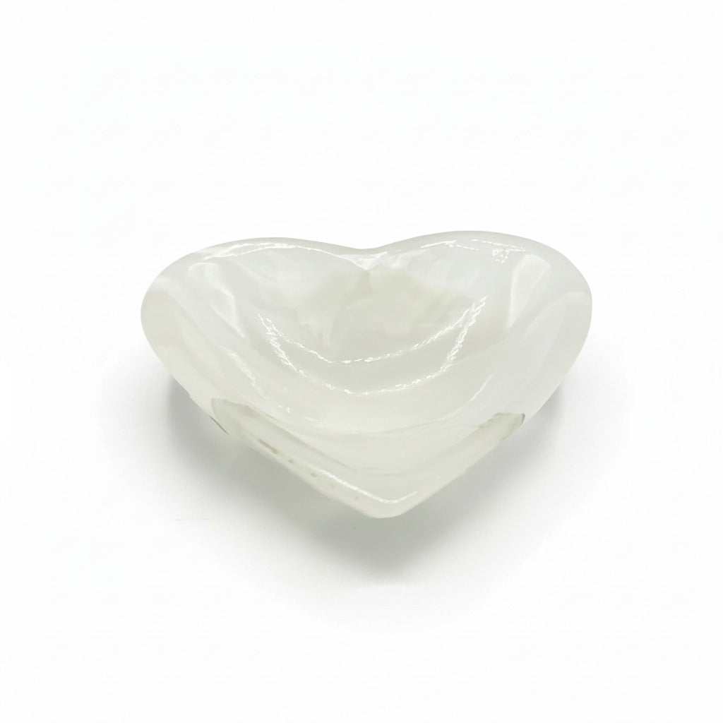 Cayen Collection — White Onyx Heart Snack Bowl Polished 13x13x3.5 CM