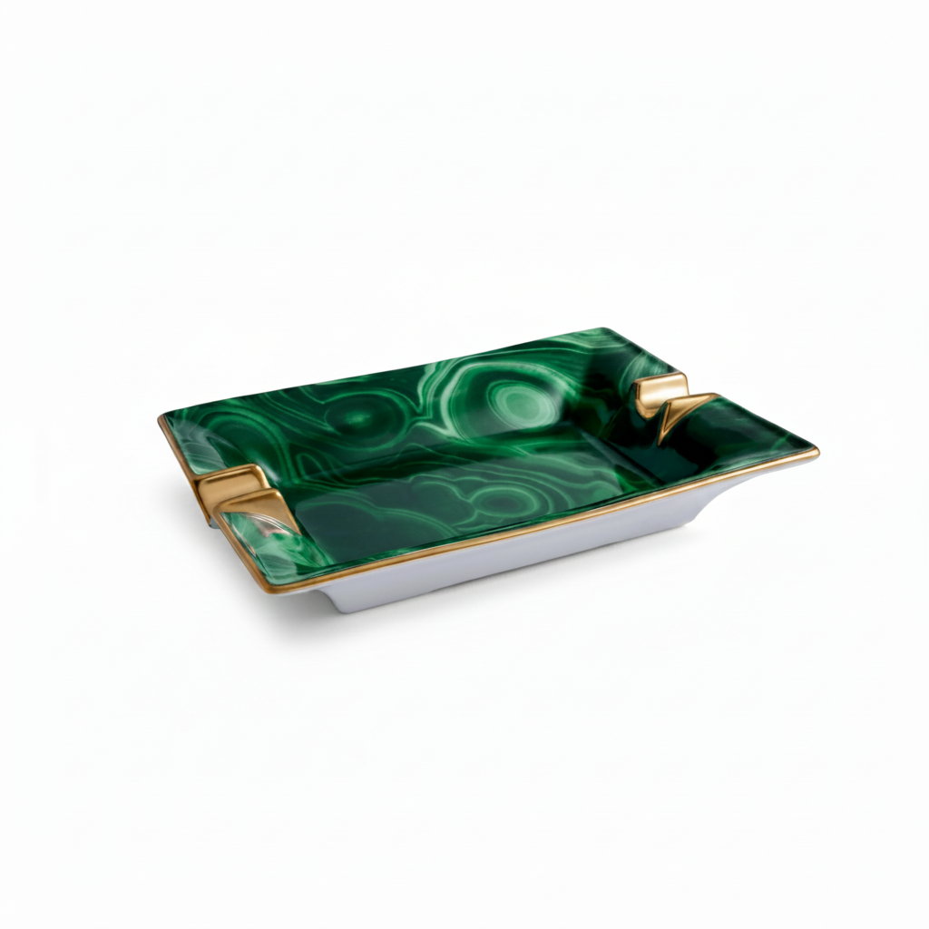 L'Objet malachite ashtray | Cayen Home