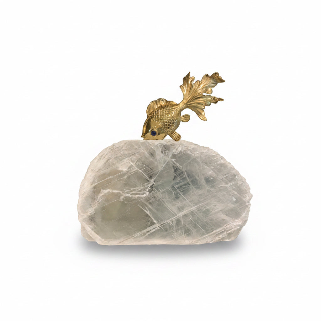 Goldfish Sculpture I on Selenite