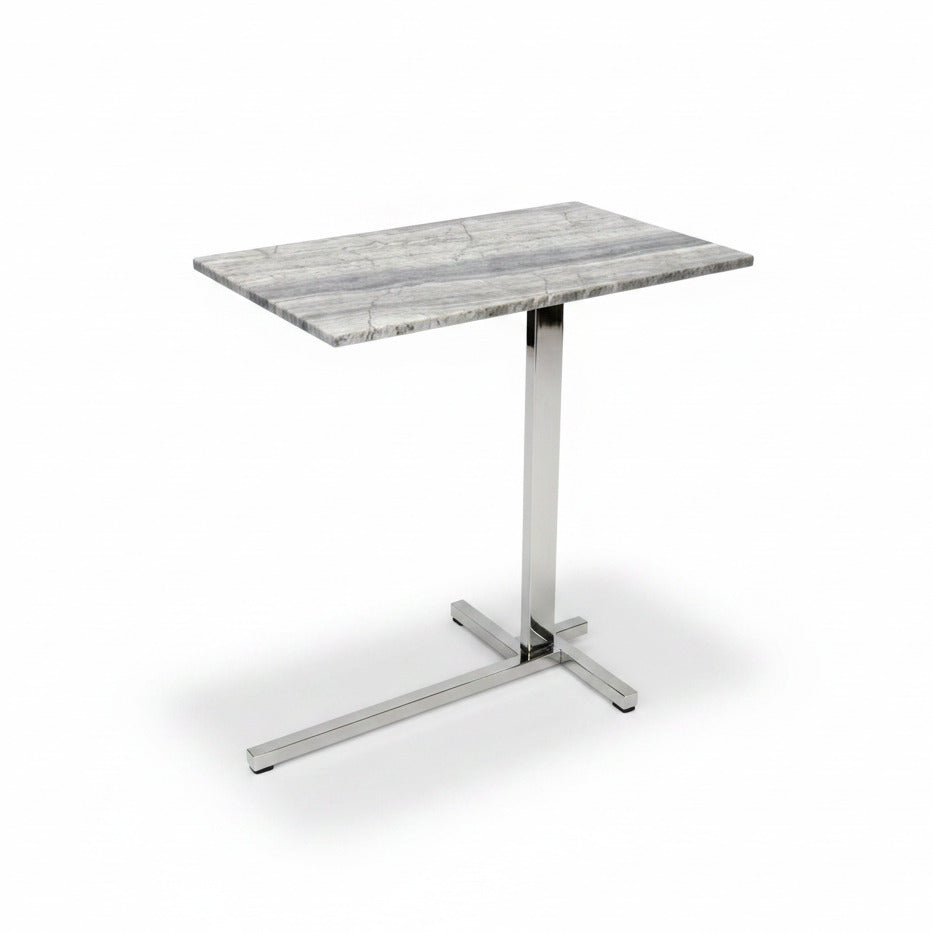 Italian Midnight Grey flamingo marble accent table | Cayen Home