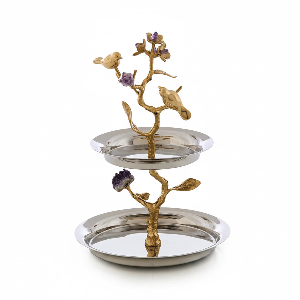 John-Richard Golden Grove tiered serving tray | Cayen Home