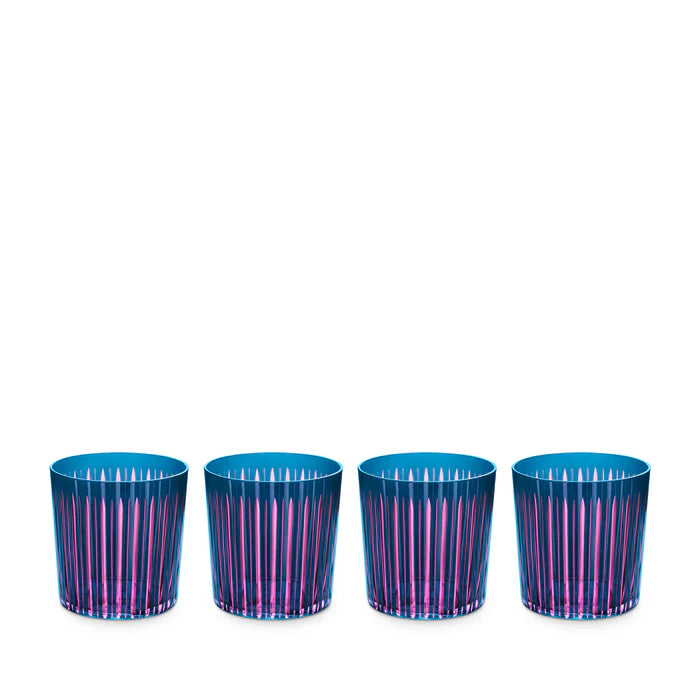 L'Objet — Prism Dof Glass -  Set of 4  — Blue