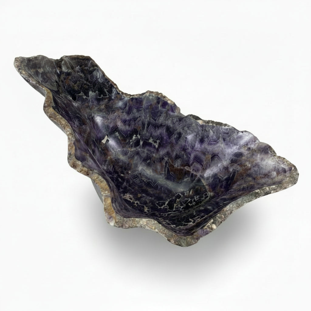Chevron amethyst bowl, 50x32x27cm | Cayen Home