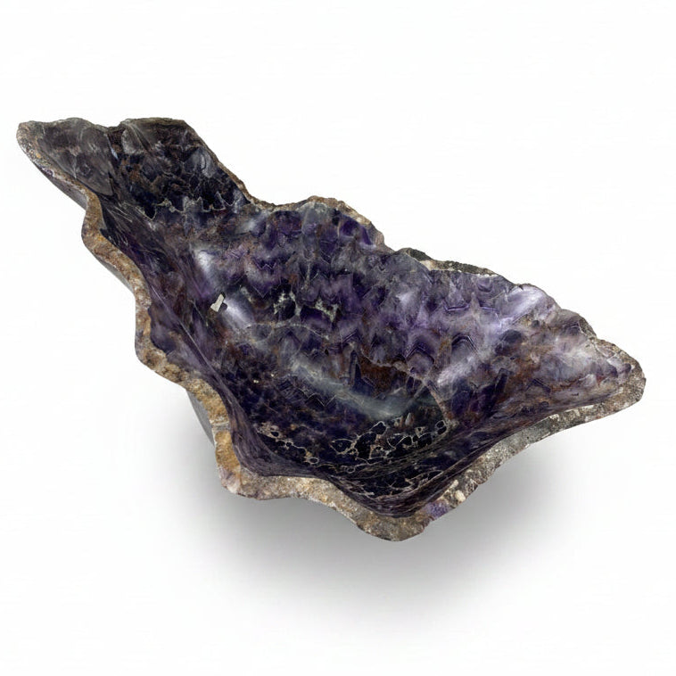 Chevron amethyst bowl, 50x32x27cm | Cayen Home