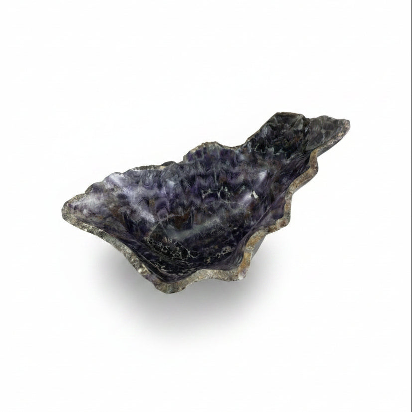 Chevron amethyst bowl, 50x32x27cm | Cayen Home