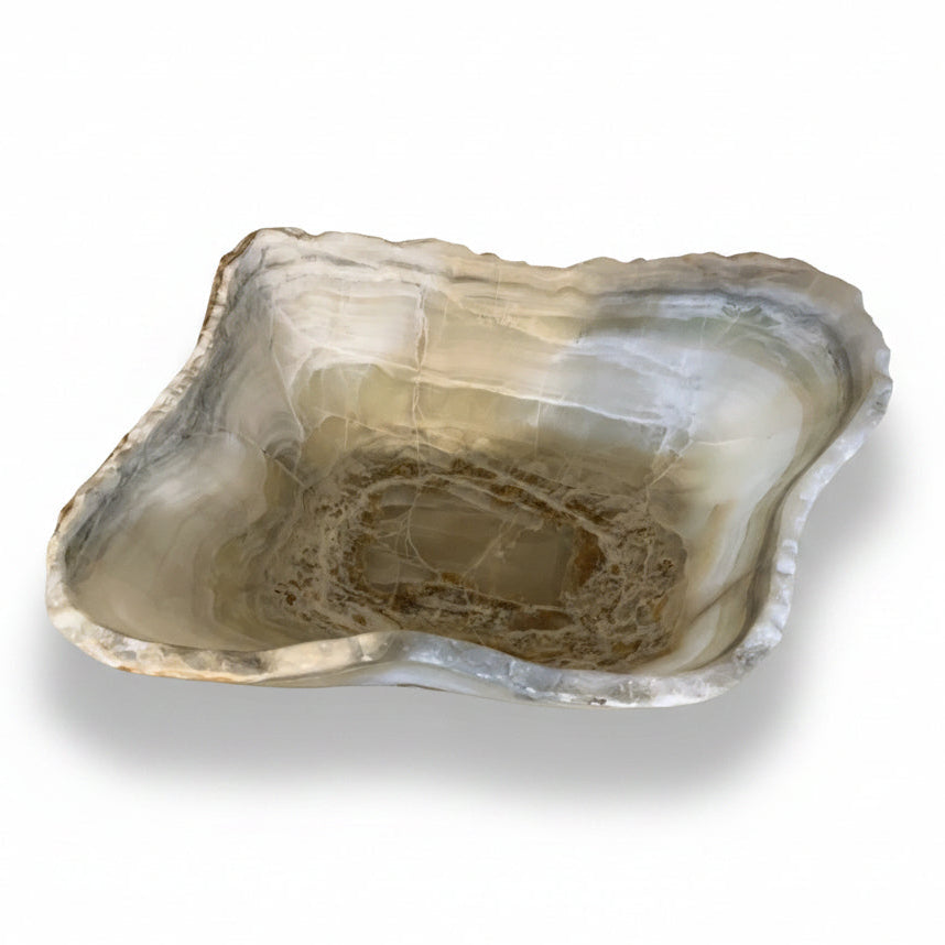 Gray aragonite bowl, B | Cayen Home