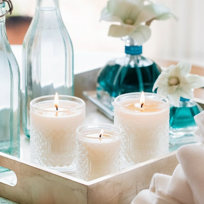 Agraria Mediterranean Jasmine crystal candle, 7oz, view 3 | Cayen Home